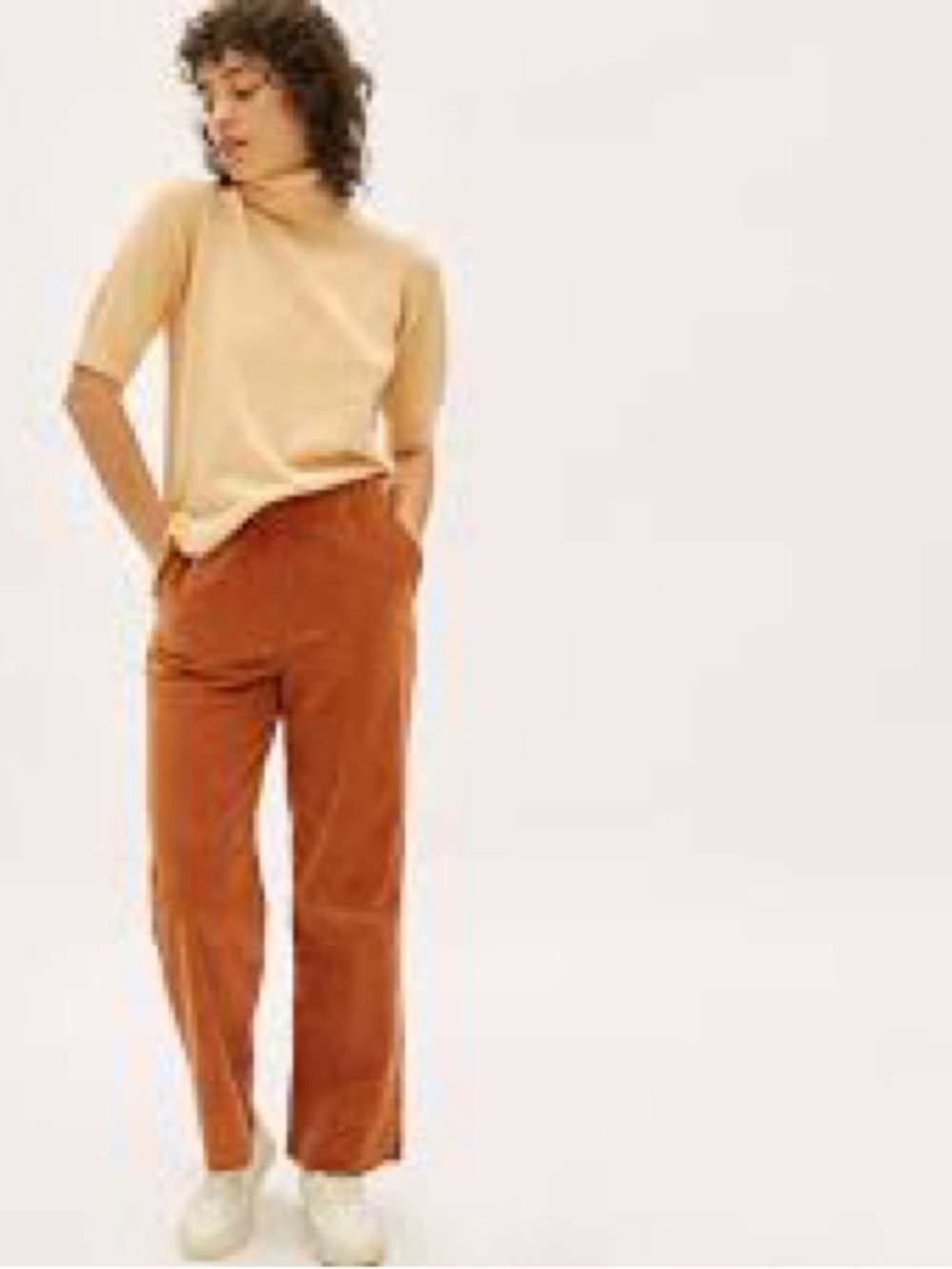 Everlane Straight-Leg Corduroy Pants in Rust